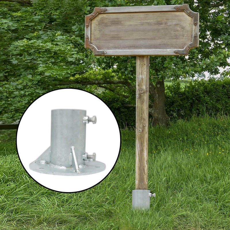 Aiwaiufu Chain Link Fence Post Base, Round Post Base Mount