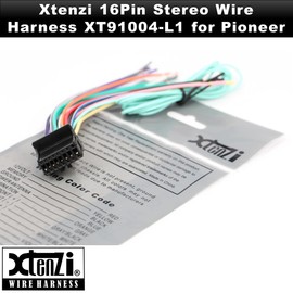 Xtenzi 16Pin Car Radio Power Wire Harness Connector Compatible with Pioneer AVH-X8500BHS, AVH-X5500, AVH-X4500, AVH-X3500, AVH-X2500, AVH-X1500 - XT91004-L1