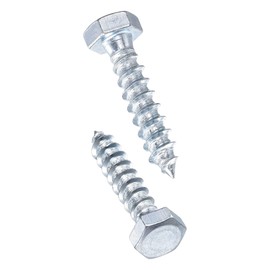 TA-VIGOR 25Pcs Coach Screws, M8 x 40mm Hex Head Lag Bolts, Carbon Steel Zinc Plated Sleeper Concrete Wood Screw Hexagon Lag Full Thread Self-Tapping Bolts for Outdoor Use in Decking, Fencing