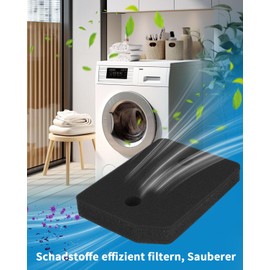 4 Pieces Filter for Miele T1 Series Heat Pump Dryer, Sponge Filter Mat for 9164761 Miele T1 Dryer, Fine/Coarse 207 x 157 x 30 mm Tumble Dryer Base Filter, Filter for Miele T1 Replacement Part