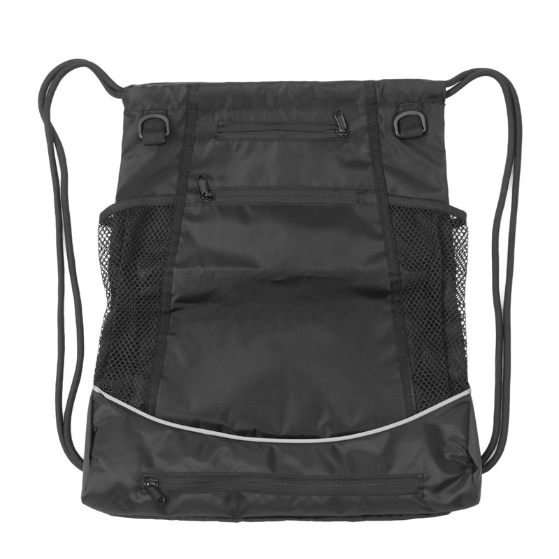 Basketball Backpack Black Large Capacity Drawstring Bag Outdoor Sports Camping