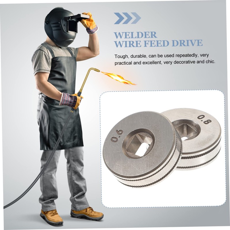 DOITOOL 6pcs Welder Wire Roller Knurled Groove Drive Accessory for