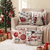 4 Pack Christmas Cushion Covers, Holiday Christmas Decorations For Home