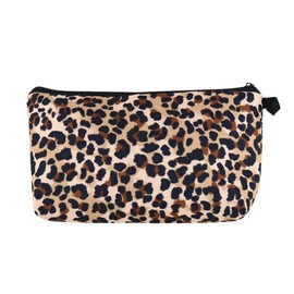 Leopard Print Makeup Cosmetic Bag for Women Animal Aesthetic Travel Toiletry Storage Bags Cheetah Print Canvas Toiletry Bag Cheetah Makeup Bags Organizer Cheetah Skincare Travel Pouch
