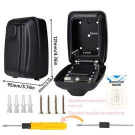 Key Safe Wall Mounted Police Approved, Key Lock Box Outdoor 12 Digit Combination, Key Safe Outdoor Heavy Duty Waterproof and Security for Home Garage Office School