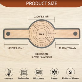 XCZ 2 PCs Silicone Bread Sling Dutch Oven Non-Stick & Easy Clean Reusable Silicone Bread Baking Mat. With Extra Long Handles Bread Baking Sheet Liner