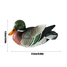 Hidyliu Decorative Duck Pond and Garden Mallard Plastic Decoy Pond Decoration Garden Decoration Animal Figure Floating Duck Replica Decoy Pond and Garden (Heroic)