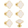 MOROBOR 6PCS Four-Leaf Clover Handle, Creative Cabinet Drawer Pulls Multifunctional