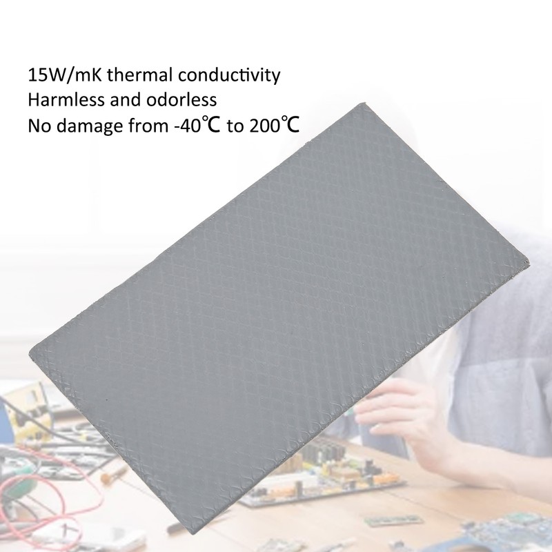 Thermal Pad 15W/mK Silicone Material 3.2g/cm Density Harmless 90x50mm Thermal