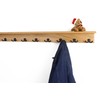 PegandRail Solid Cherry Shelf Coat Rack with Aged Bronze Double