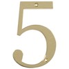 Distinctions by Hillman 843155 4-Inch Flush-Mount Polished Brass House Number