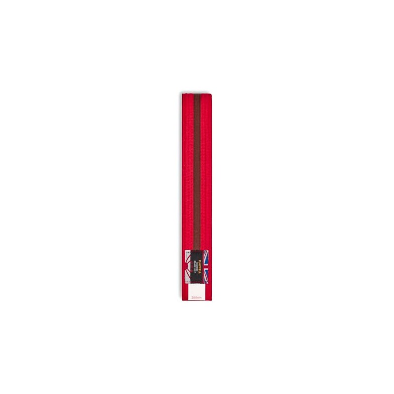 Playwell Martial Arts Cotton Striped Coloured Grading Belt - Red