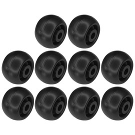 cyclingcolors 10 x Plastic Castors 40 mm Black Castor Guide Roller Furniture Bed Sliding Door Drawer Cabinet