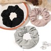 Pack of 3 Hair Bobbles with Zip Pocket, Scrunchies Hair