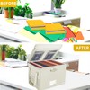 ENGPOW File Box with Lock,Fireproof Document Box with Zipper Lid,Collapsible