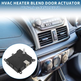 A ABSOPRO HVAC Heater Blend Air Door Control Actuator Replacement No.F4SZ19E616B Air Door Actuator for Ford A9513 1998 Tractor Truck Main Plastic Black