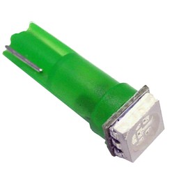 PA 10x T5 74 73 5050 SINGLE SMD Green Auto Dashboard Light 12V + Twist Lock Socket