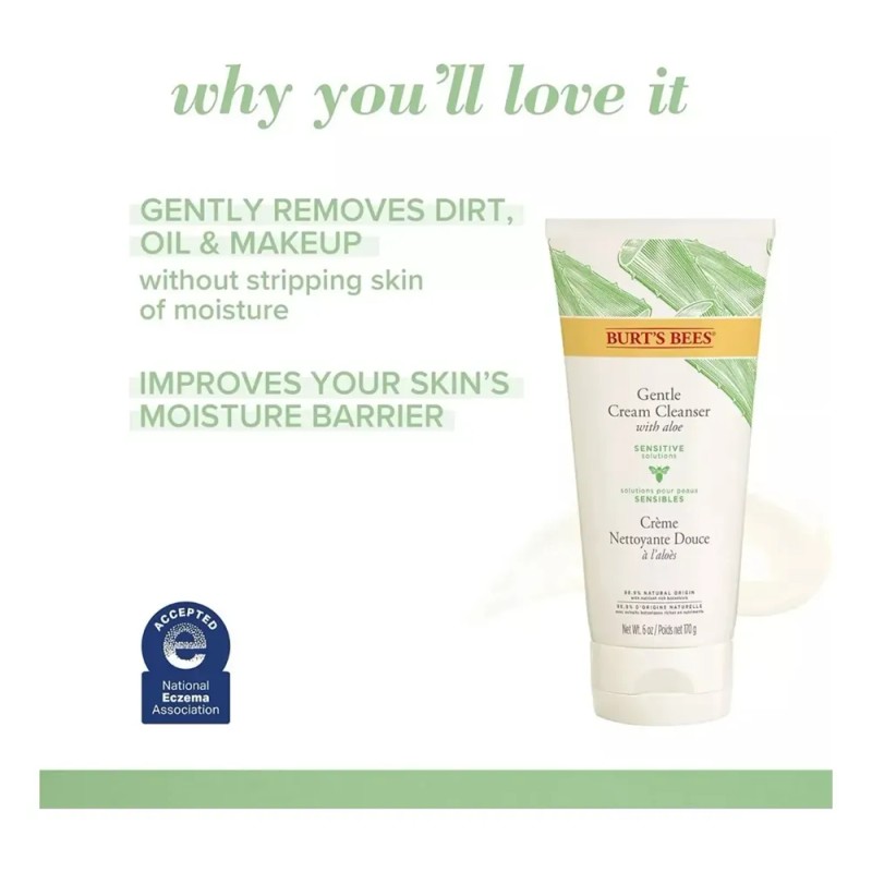 Crema Limpiadora Facial Piel Sensible Con Aloe 6oz