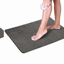 Lunara Nova Slide Guard Bath Mat Non Slip Rubber 23.6 x 17.5 Inch