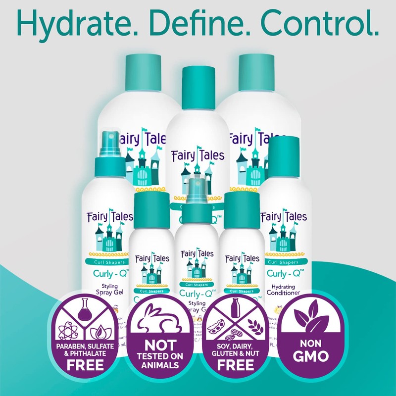 Fairy Tales Curly Q Hydrating Kids Conditioner – Paraben, Sulfate,