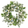 Quixem 20 Inch Easter Wreath for Front Door, Spring Eucalyptus