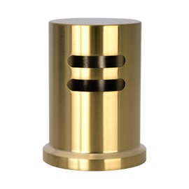 Akicon Dishwasher Air Gap Cover, Solid Brass Dishwasher Vent Cap in Brushed Gold, 1-7/8"(Dia.) x 2-15/32"(H), Skirted, Air Gap Cap for Replacement, Cover Only - AK79109-BTG
