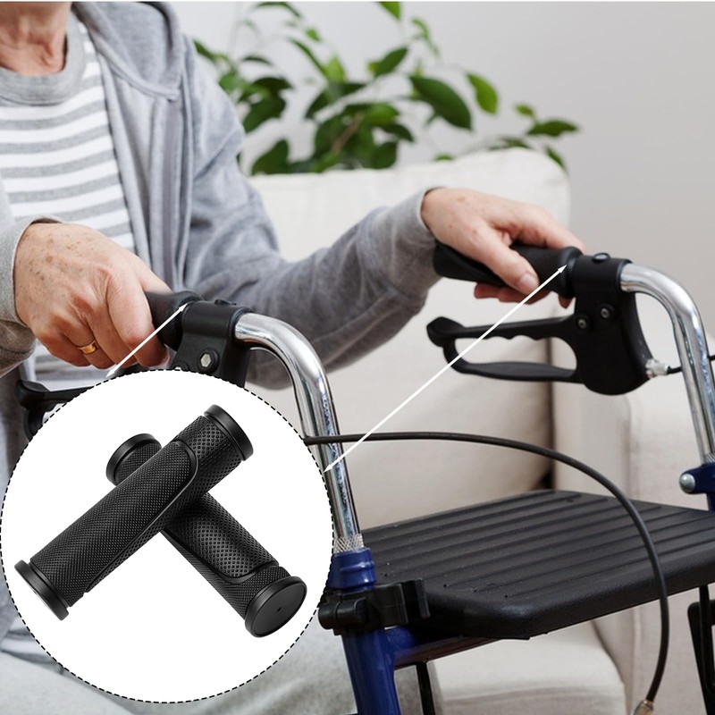 2 PCS Universal Rollator Hand Grip, Wheelchair Hand Grips Anti-Slip