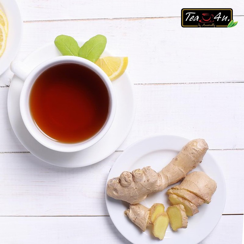Tea4U Flavored Black Ceylon TeaBags (Ginger) - Ideal Quality from