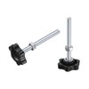 sourcing map 8pcs Star Clamping Knobs with Nuts Washers, M6