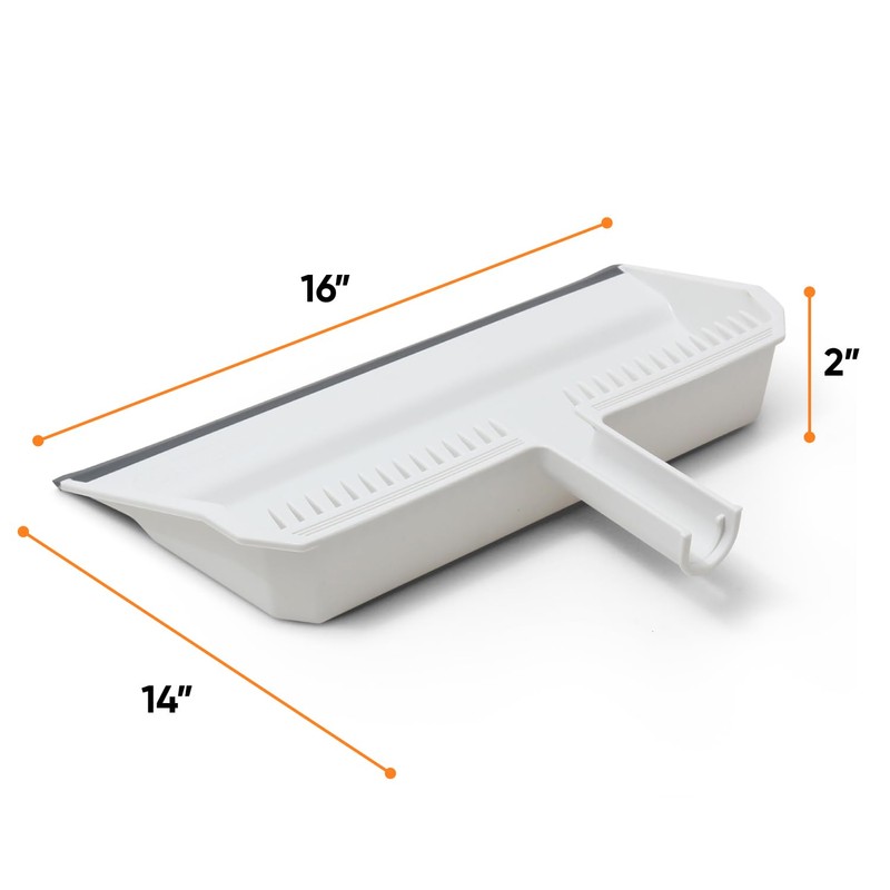 Superio 2-Pack Wide Plastic Dustpan with Comb - 16" Wide,