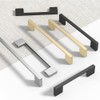 ELEBUILD Pack of 6, 128 mm, Brushed Nickel, Kitchen Handles,