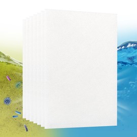 charmshine 50pcs Aquarium Filter Floss Color Absorbing Sheets Fish Tank Filter Media Pad Removing Yellow Water Aquarium Fish Tank Water Purification Paper (4inx5.5in)