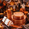 350PCS Orange Glitter Plastic Dinnerware Set for 50 Guests