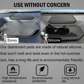 SENSHINE Dash Dashboard Cover Mat for Toyota Tundra Accessories 2014 2015 2016 2017 2018 2019 2020 2021 Silicone Material Interior Dash Pad Anti Dust Insert Liner Premium Custom (Black Trim)