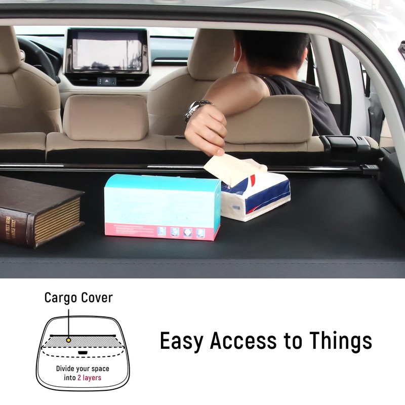 ZZEQYG Cargo Cover for 2019 2020 2021 2022 2023 2024