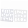 TEHAUX 2pcs White Earring Stencils Hollow-Out Craft Templates for Handmade