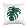Monstera Leaf Monstera Deliciosa Cheese Plant Throw Pillow