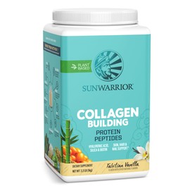 Sunwarrior Collagen Peptides Building Powder | Vegan Collagen for Women Plant-Based Protein Powder | Hyaluronic Acid, Biotin, Silica, Vitamin C for Hair Skin & Nails | 40 Servings, Vanilla Flavored