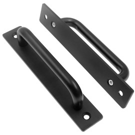 Jiozermi Jiozermi 2 Pack Sliding Barn Door Handle, 5.9 Inch Gate Door Handle, Aluminium Alloy Door Pull Handle for Sliding Barn Door Gate Cabinet Closet Drawer Garage Shed, Black