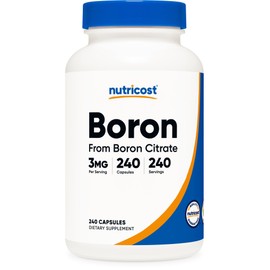 Nutricost Boron 3mg Supplement, 240 Vegetarian Capsules - Gluten Free and Non-GMO