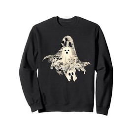 Whimsical Ghost and Floral Pattern – Perfect For Gothic Fans Sweatshirt