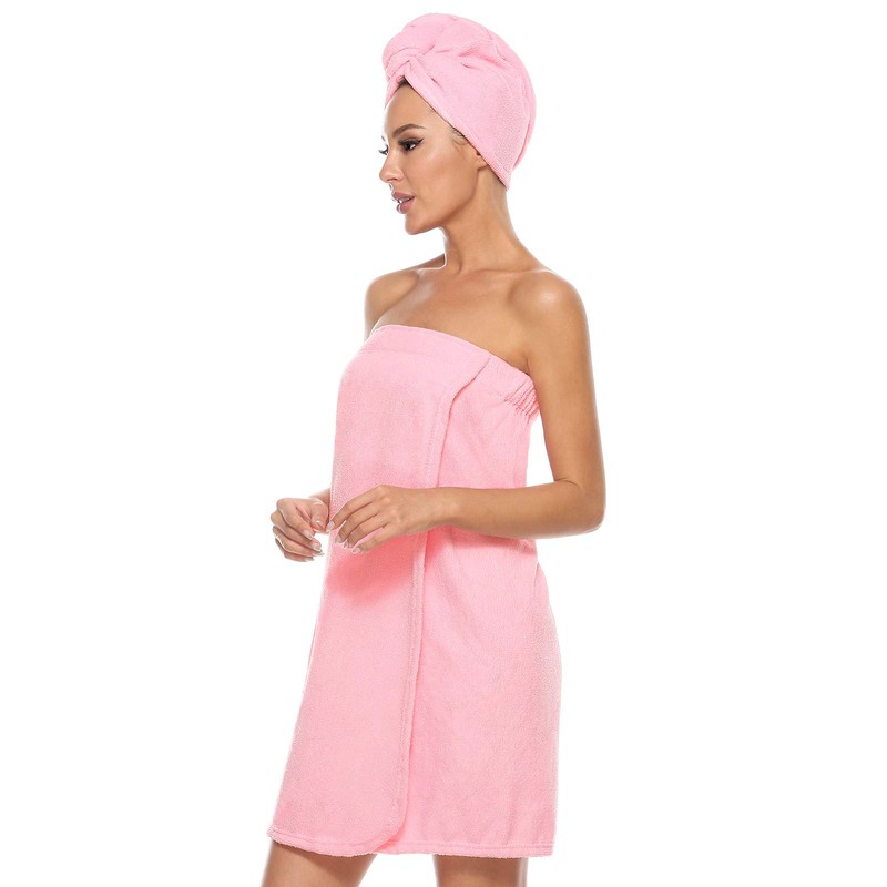 ROSYLINE Bath Towel for Women Towel Wrap with Hair Drying&Adjustable