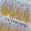 Spring Glow Butterfly Handmade Nail Tips - Square L /