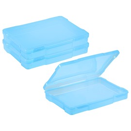 PATIKIL 5x7 Photo Storage Box, 2 Pack Photo Boxes Storage Photo Organizer Cases Storage Container Picture Boxes Plastic for 5x7 Pictures Sticker Scrapbook Craft Keeper, Clear