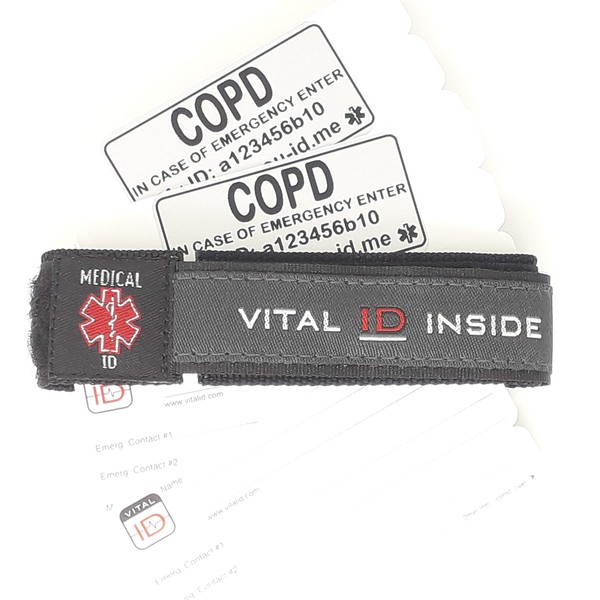 COPD alert bracelet UK seller. Obvious COPD aware Identity medical