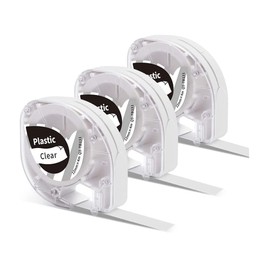 3 x Phomemo P12/P12Pro/LT12 Label Tape Compatible Label Tape Replacement for Phomemo P12/P12Pro/LT12 Clear Transparent LT Pastic Tape