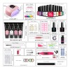 Polygel Kit Esmaltes Unas + Lampara Unas Led/uv+base+top