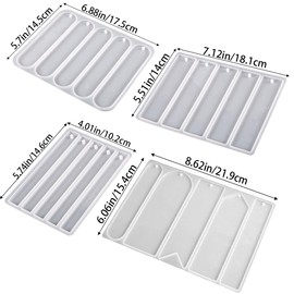 4 PCS Bookmark Resin Mold Wide Arch Rectangle Bookmark Mold DIY Bookmark Mould Bookmarks Silicone Mold Bookmark Epoxy Casting Molds Transparent Resin Mould for DIY Bookmarks Crafts Making Supplies