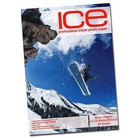 50 Sheets ICE A4 150gsm Gloss Photo Paper