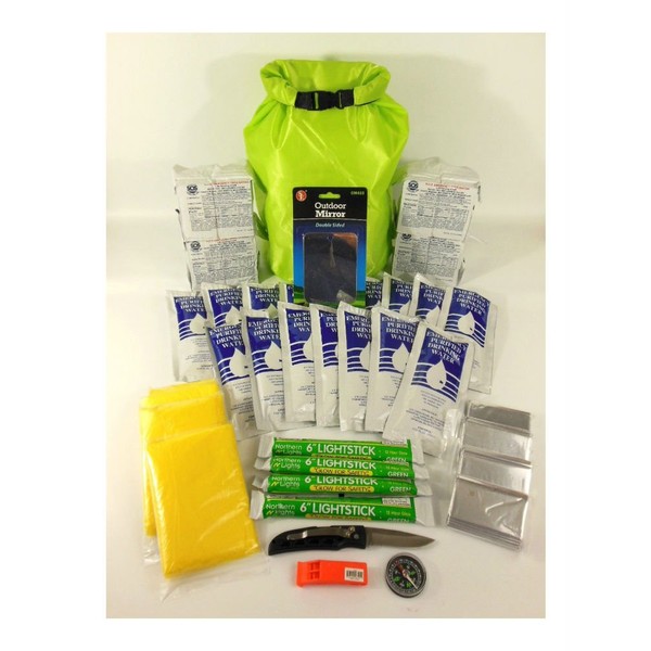 Boat Emergency Survival KIT 4 Person 2 Days, Ditch Bag, Family Evacuation. BOB
